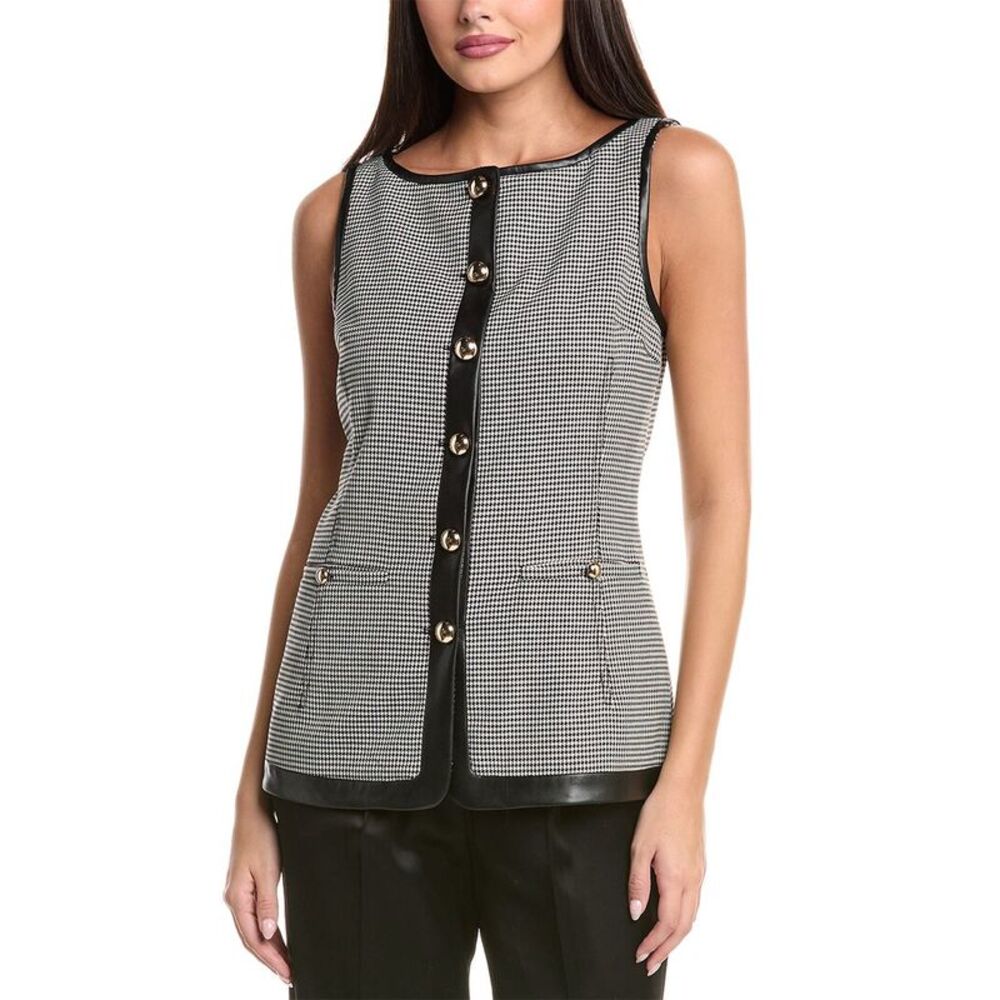 Simkhai Womens Cressida Button Top, Black